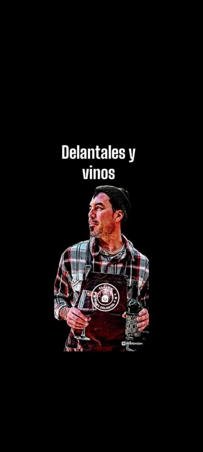 Delantal de cocina unisex, con un bolsillo, regulador, más un vino Orgánico de regalo
